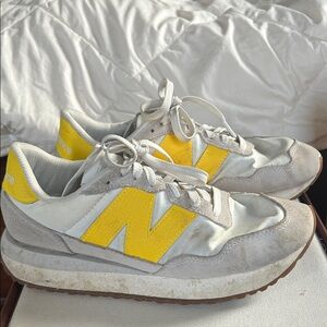 New Balance Yellow and Gray Sneakers